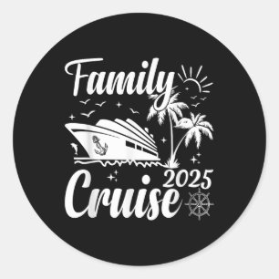 Sticker Rond Croisière en famille 2025 Vacances en groupe de ju