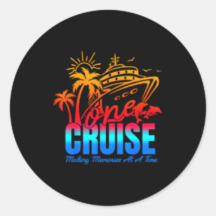 Sticker Rond Croisière en famille 2026 J'adore quand on fait un