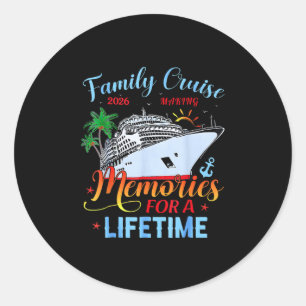 Sticker Rond Croisière en famille 2026 Vacances de croisière en