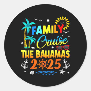 Sticker Rond Croisière en famille Les Bahamas 2025 Vac correspo