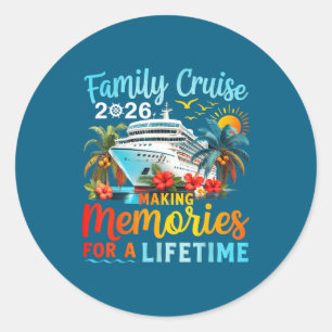 Sticker Rond Croisière en famille Vacances d'été 2026