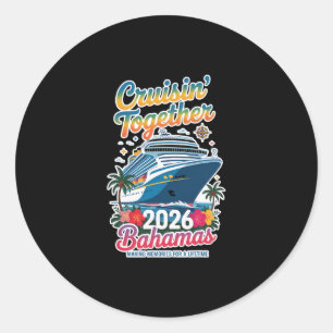 Sticker Rond Croisière ensemble 2026 Hamas famille assortie