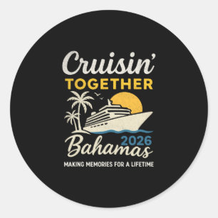 Sticker Rond Croisière ensemble Hamas 2026 Vacances familiales 