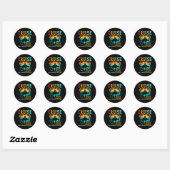 Sticker Rond Croisière Equipe 2025 Vacances Été Correspondant F (Feuille)