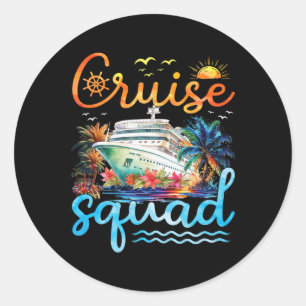 Sticker Rond Croisière Escadron 2025 Famille Groupe Corresponda
