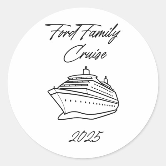Sticker Rond Croisière familiale Ford 2025 (Devant)