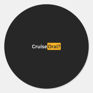 Sticker Rond Croisière orale - Y Croisière Bon Voyage Cadeaux