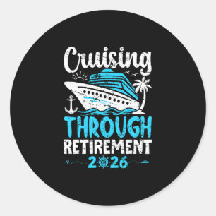 Sticker Rond Croisière pour la retraite 2026 Croisière de retra