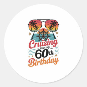 Sticker Rond Croisière pour mon 60e anniversaire