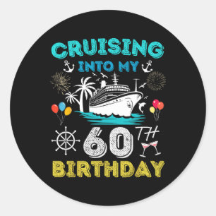 Sticker Rond Croisière pour mon 60e anniversaire Croisière 60 a