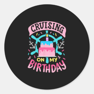 Sticker Rond Croisière pour mon anniversaire Vacances de croisi
