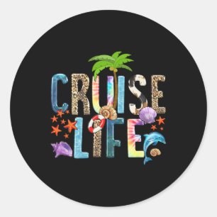 Sticker Rond Croisière Vie 2025 Amis Famille Vacances