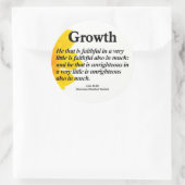 Sticker Rond Croissance personnelle Luc 16:10 (Sac)