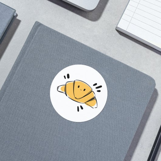 Sticker Rond Croissant - Croissant - Croissant