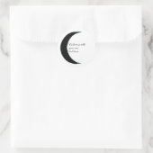 Sticker Rond Croissant Noir Astrologie Lune Sombre Zodiaque   (Sac)