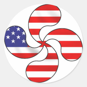 Sticker Rond croix basque usa