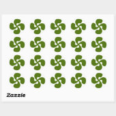 Sticker Rond Croix Basque Verte (Feuille)