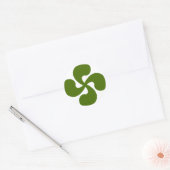 Sticker Rond Croix Basque Verte (Enveloppe)