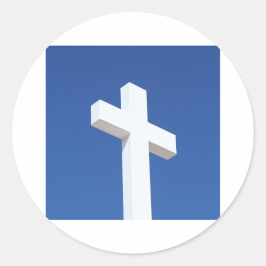 Sticker Rond Croix blanche (Devant)