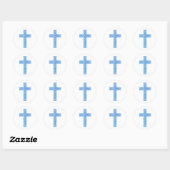 Sticker Rond croix bleue (Feuille)