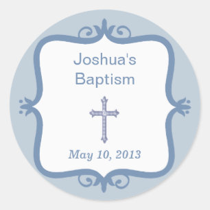 Sticker rond Croix Bleue
