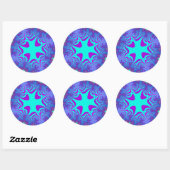 Sticker Rond Croix bleue côtière (Feuille)