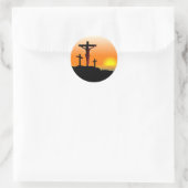 Sticker Rond Croix calvaire de Pâques (Sac)