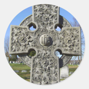 Sticker Rond croix céleste