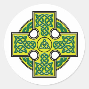 Sticker Rond croix céleste