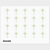 Sticker Rond Croix céleste verte (Feuille)