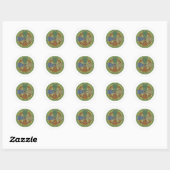 Sticker Rond Croix celtique 4 couleurs (Feuille)