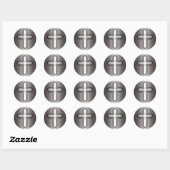 Sticker Rond Croix celtique (acier) (Feuille)