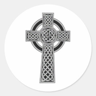 Sticker Rond Croix celtique - argent