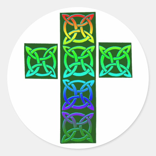 Sticker Rond Croix celtique brillante (Devant)