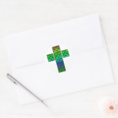Sticker Rond Croix celtique brillante (Enveloppe)