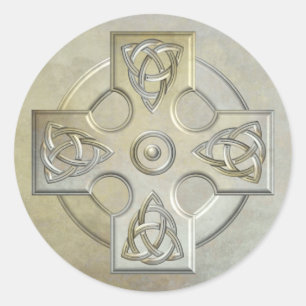 Sticker Rond Croix celtique (pierre)