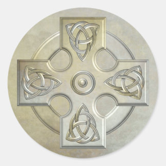 Sticker Rond Croix celtique (pierre)