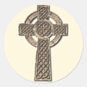 Sticker Rond Croix celtique - Pierre