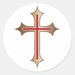 Sticker Rond Croix chrétienne