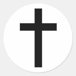 STICKER ROND "CROIX CHRÉTIENNE"