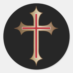 Sticker Rond Croix chrétienne