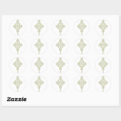 Sticker Rond Croix chrétienne (Feuille)
