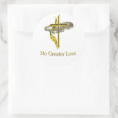 Sticker Rond croix chrétienne d'or (Sac)