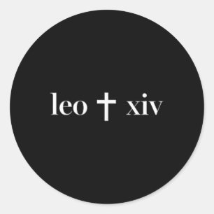 Sticker Rond Croix chrétienne Faith religieuse minimale Pape Le