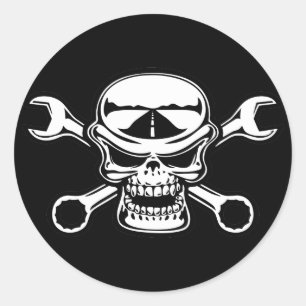 Sticker Rond Croix-Clés de Chromeboy