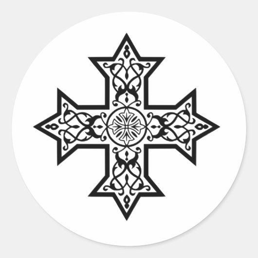 Sticker Rond Croix copte (Devant)
