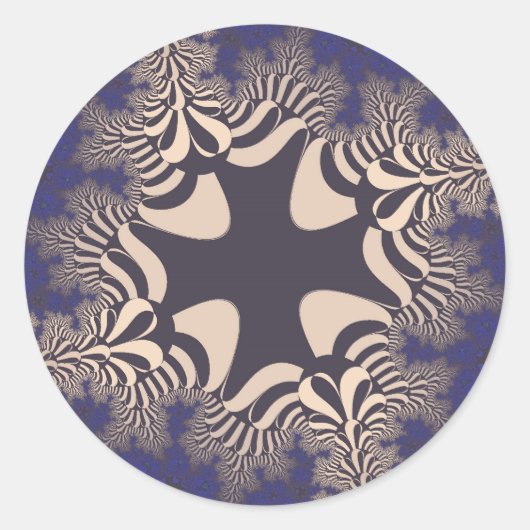 Sticker Rond Croix de chrome bleu (Devant)