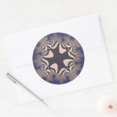 Sticker Rond Croix de chrome bleu (Enveloppe)