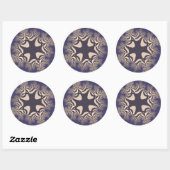 Sticker Rond Croix de chrome bleu (Feuille)
