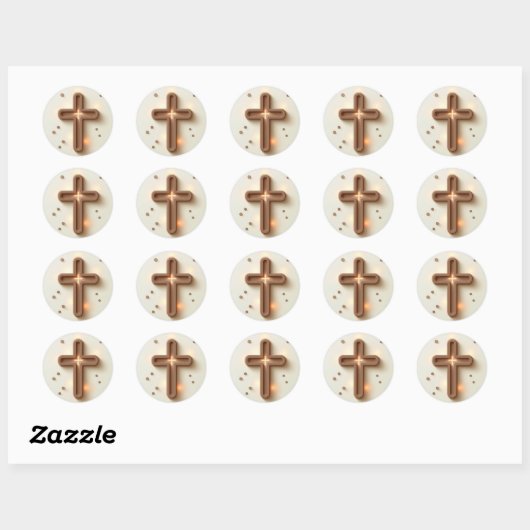 Sticker Rond Croix de crise Brown (Feuille)